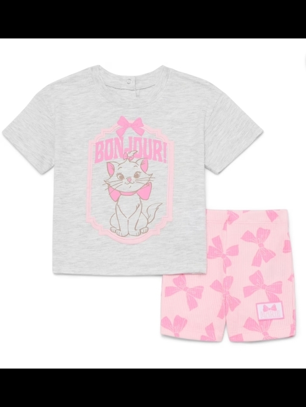 Disney Classics Marie Baby Girls Graphic Tee and Shorts Set, 2-Piece